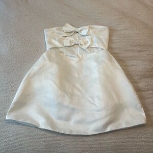 Peppermayo Cream Strapless Babydoll Dress Wedding